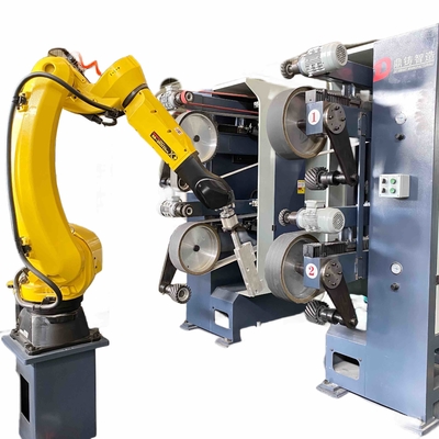 comprare Macchina di debburring metallo a cellule robotiche per la manica della porta di lucidatura della cintura fabbricazione online